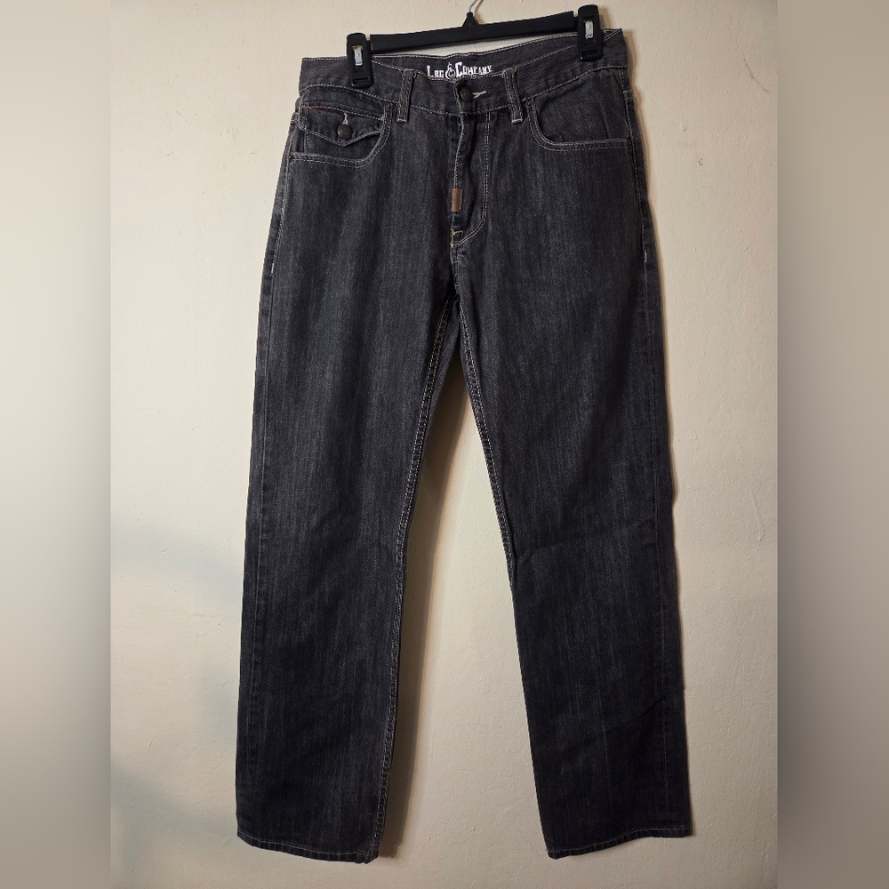 Men's Dark Gray Straight Jeans